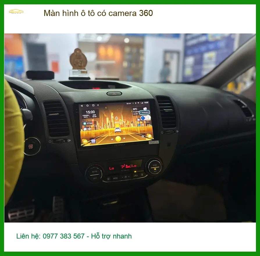 Chị Thanh lắp màn hình ô tô có camera 360 cho Hyundai Santa Fe tại Thủ Đức ảnh thực tế 4