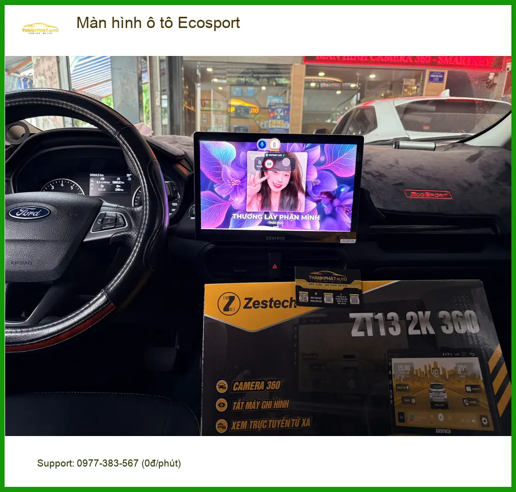 Chị Mai lắp màn hình ô tô Ecosport tại Quận 4 vì màn zin đã cũ và chậm ảnh thực tế 2