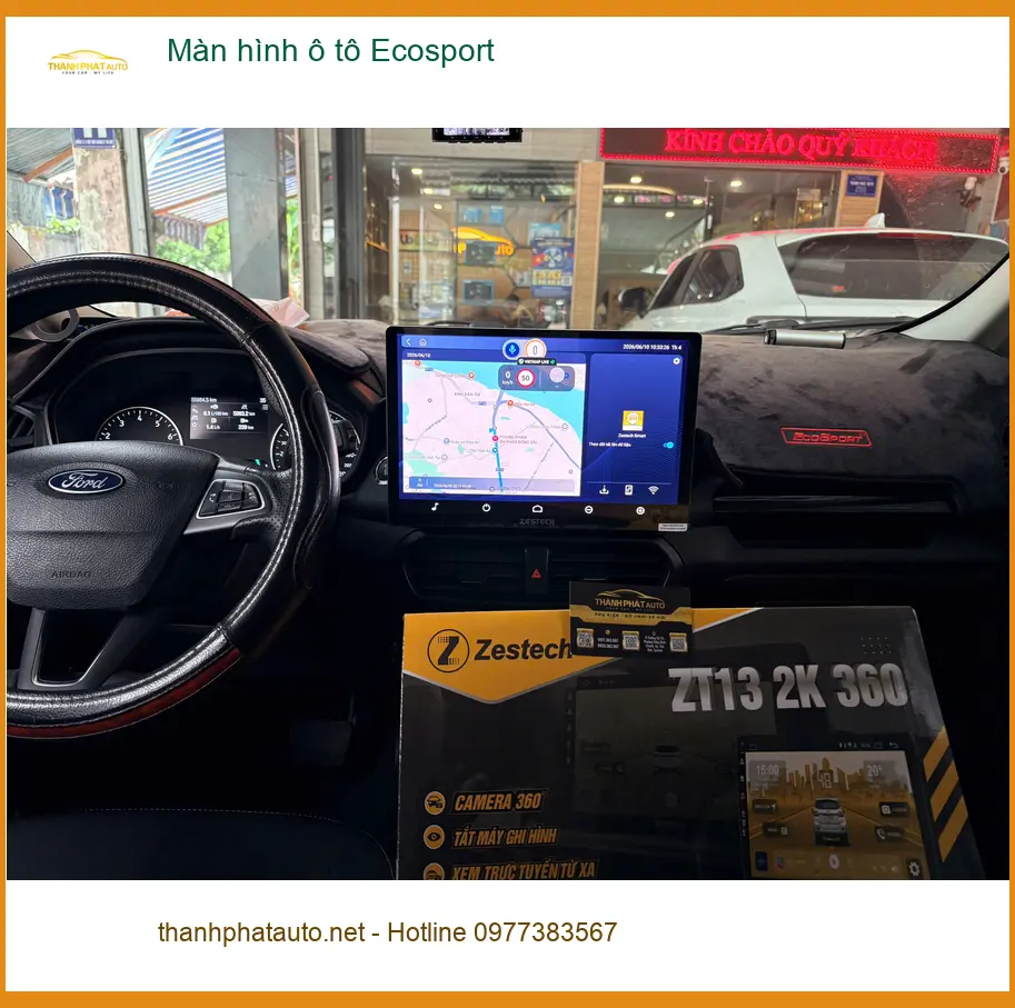 Chị Mai lắp màn hình ô tô Ecosport tại Quận 4 vì màn zin đã cũ và chậm ảnh thực tế 3