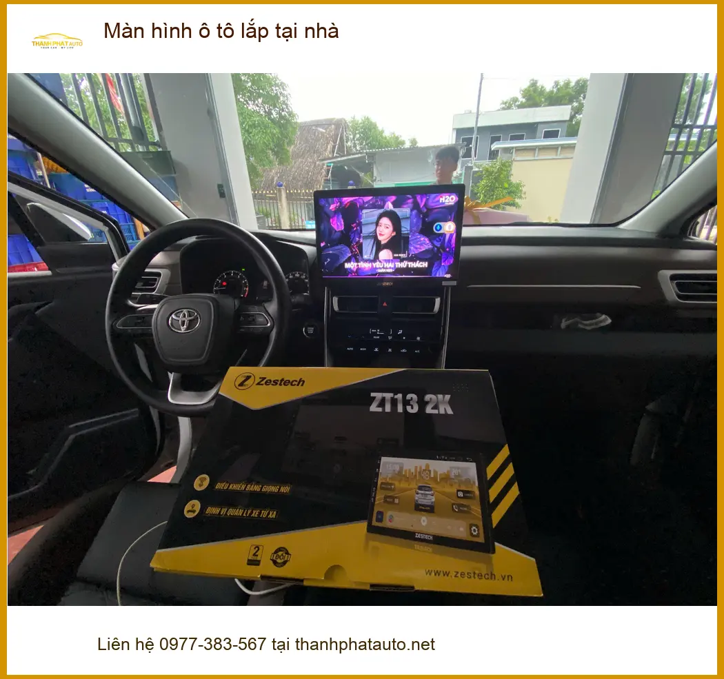 Chị Mai lắp màn hình ô tô tại nhà Quận Bình Tân cho VinFast Fadil tiện lợi