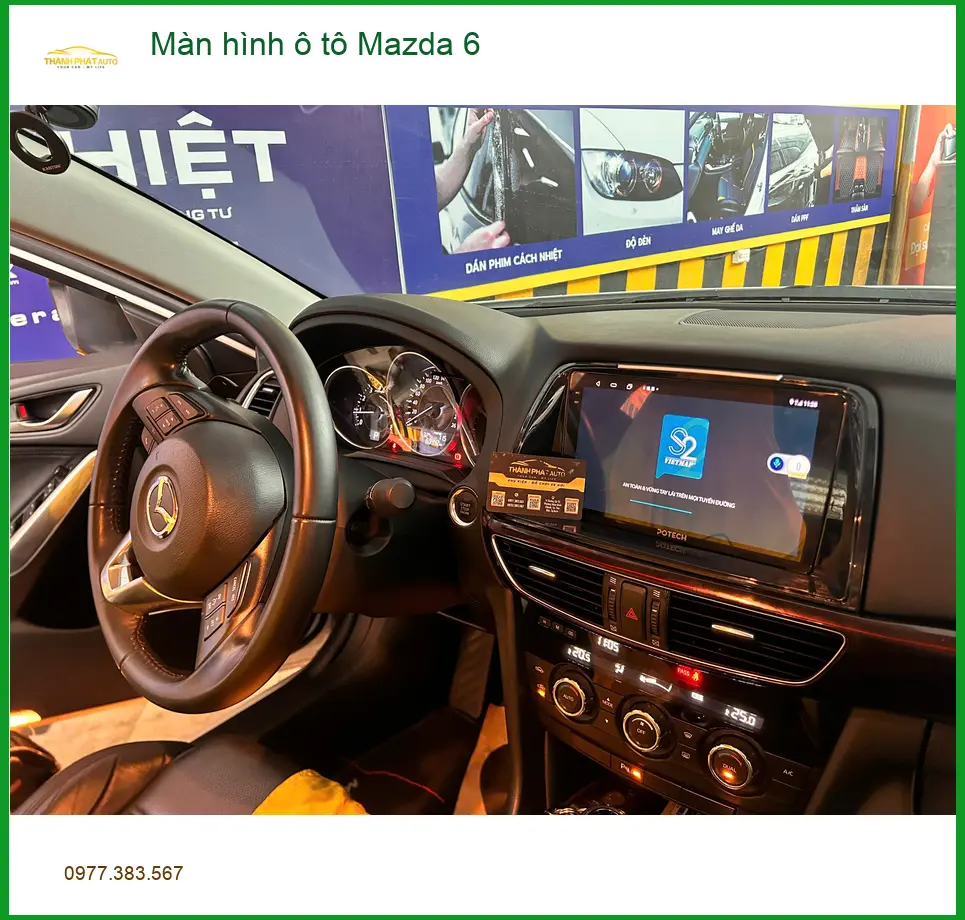 Anh Quang nâng cấp màn hình ô tô Mazda 6 tại Quận 5 vì màn hình zin thiếu tính năng
