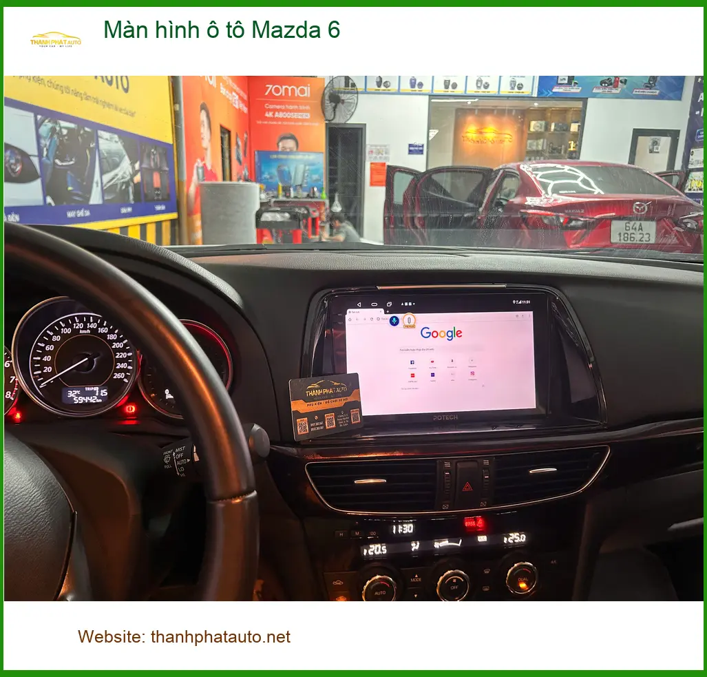 Anh Quang nâng cấp màn hình ô tô Mazda 6 tại Quận 5 vì màn hình zin thiếu tính năng ảnh thực tế 2