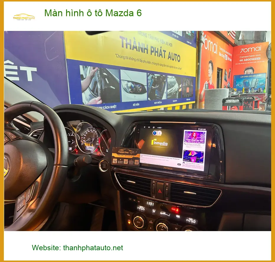 Anh Quang nâng cấp màn hình ô tô Mazda 6 tại Quận 5 vì màn hình zin thiếu tính năng ảnh thực tế 3
