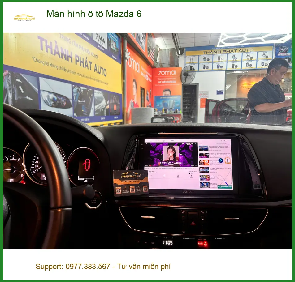 Chị Thảo nâng cấp màn hình ô tô Mazda 6 Quận Bình Tân để trải nghiệm lái xe tốt hơn ảnh thực tế 3