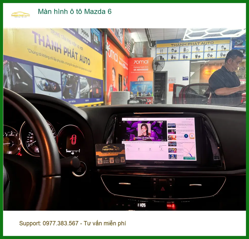 Anh Quang nâng cấp màn hình ô tô Mazda 6 tại Quận 5 vì màn hình zin thiếu tính năng ảnh thực tế 4