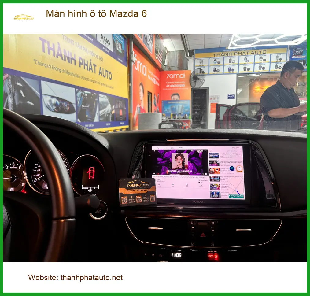 Anh Tấn lắp màn hình ô tô Mazda 6 tại Quận 9 để tiện theo dõi bản đồ và giải trí ảnh thực tế 3