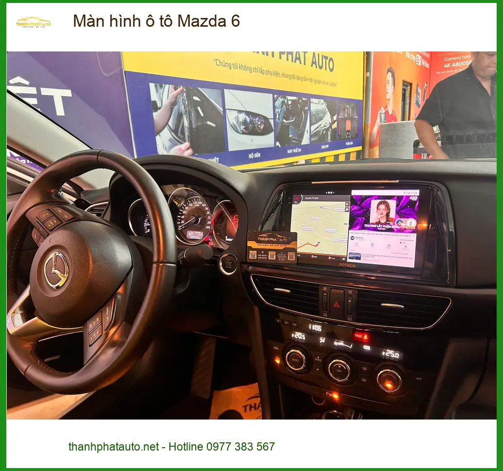 Anh Khôi lắp màn hình ô tô Mazda 6 Quận Thủ Đức để trải nghiệm công nghệ mới ảnh thực tế 4