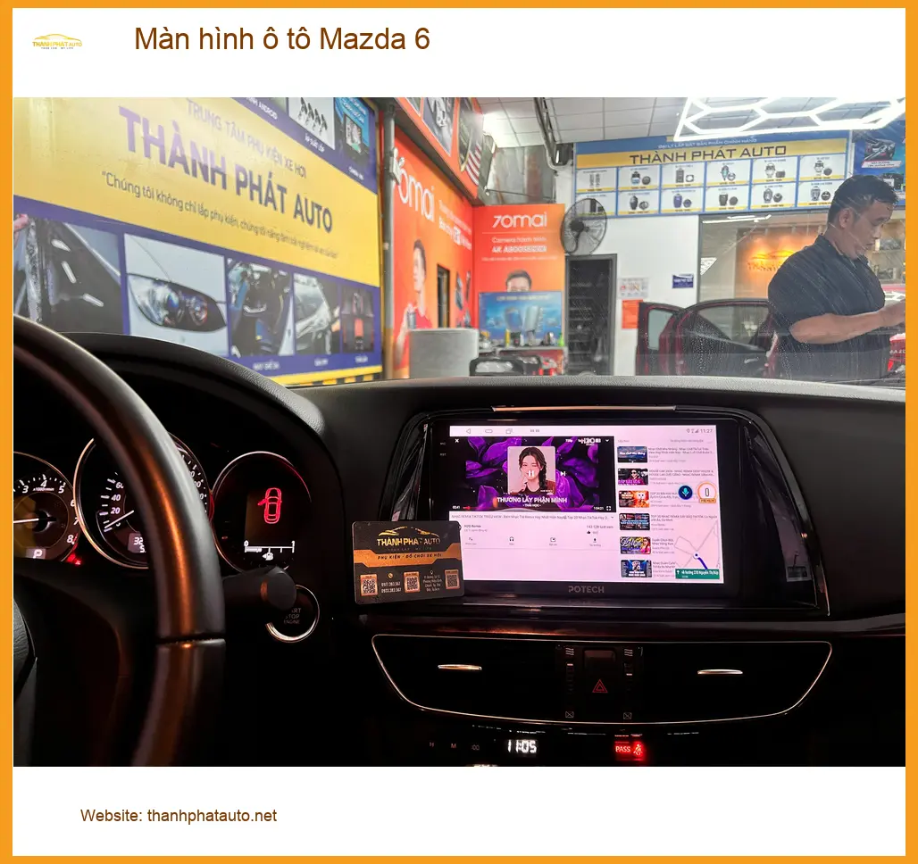 Anh Bách lắp màn hình ô tô Mazda 6 tại Hóc Môn vì màn zin đã lỗi thời ảnh thực tế 4