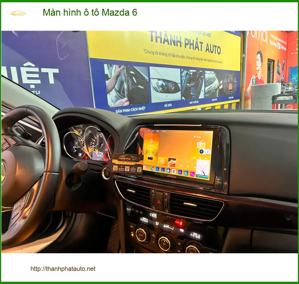 Anh Bách lắp màn hình ô tô Mazda 6 tại Hóc Môn vì màn zin đã lỗi thời ảnh thực tế 5