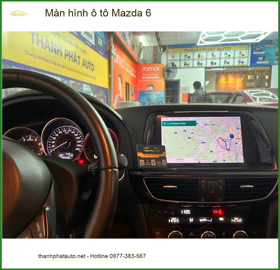 Anh Tấn lắp màn hình ô tô Mazda 6 tại Quận Bình Chánh để nâng cấp tính năng ảnh thực tế 3