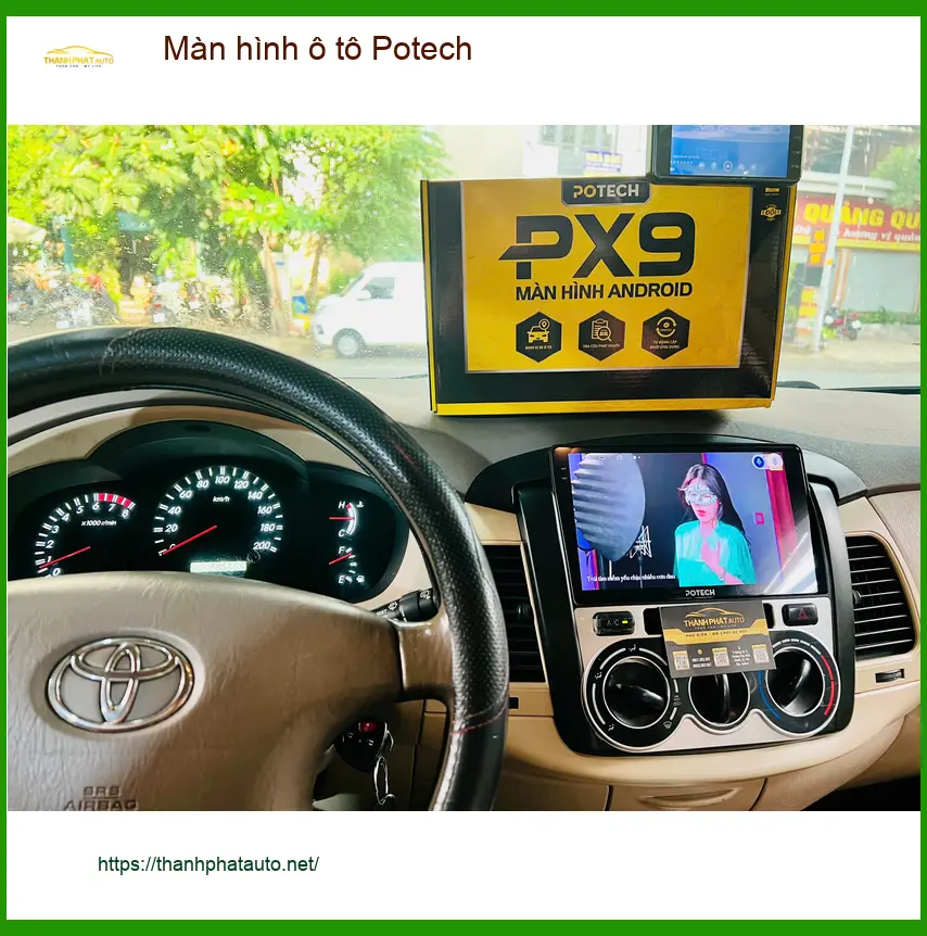 Anh Hải lắp Màn hình ô tô Potech cho Hyundai Accent tại Quận 8 vì màn zin đã cũ