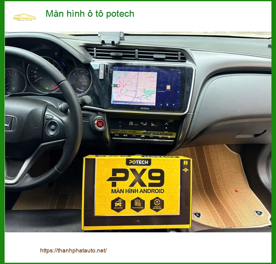 Chị Bích lắp màn hình Potech cho Hyundai Elantra tại Quận 6