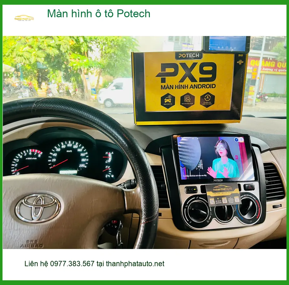 Chú Sáu lắp Màn hình ô tô Potech cho Honda CRV tại Củ Chi để lái xe an toàn hơn
