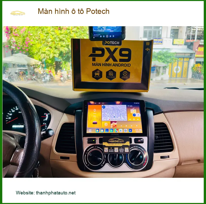 Cửa hàng lắp Màn hình ô tô Potech chính hãng cho Anh Quang ở Quận Bình Tân ảnh thực tế 2