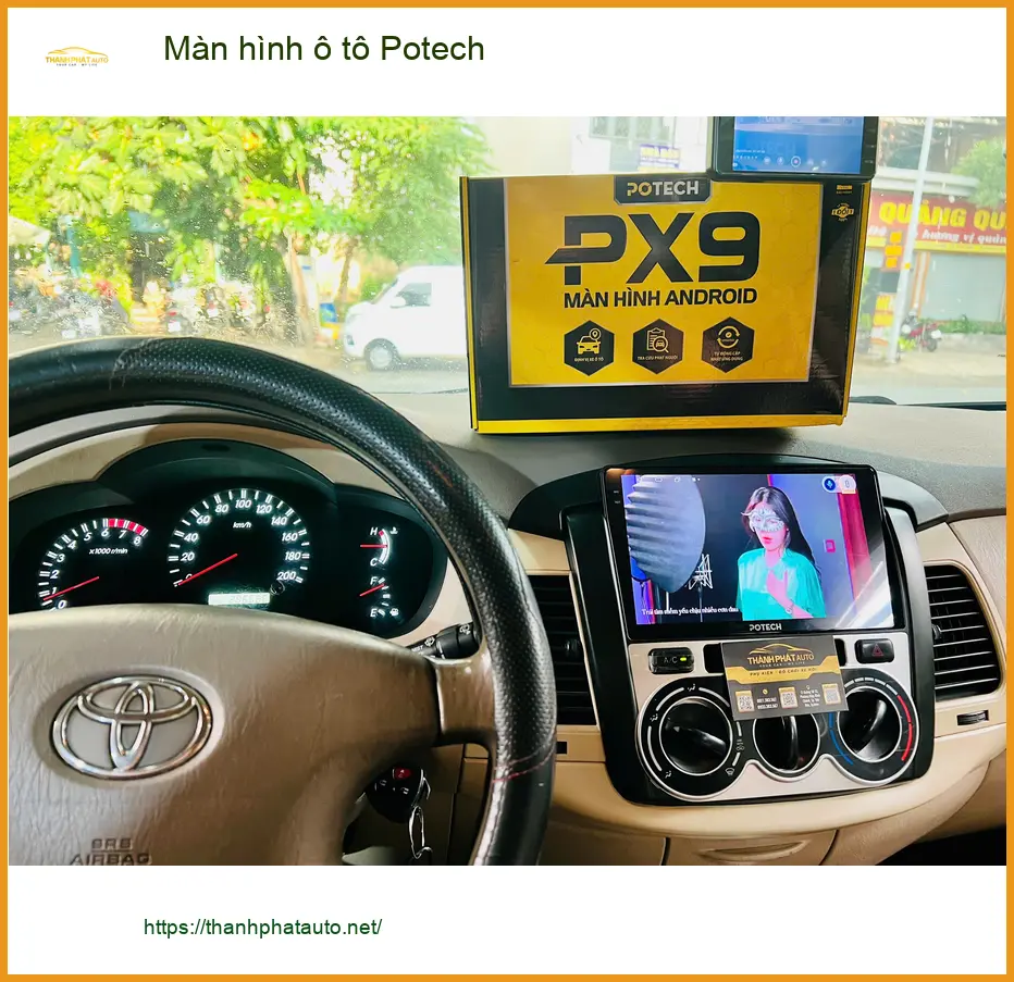 Cửa hàng lắp Màn hình ô tô Potech chính hãng cho Anh Quang ở Quận Bình Tân ảnh thực tế 3