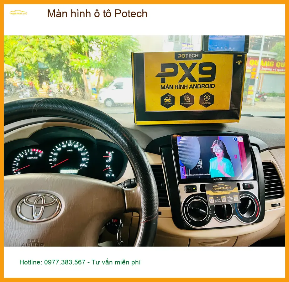 Anh Duy lắp màn hình ô tô Potech cho Hyundai Accent tại Quận 3