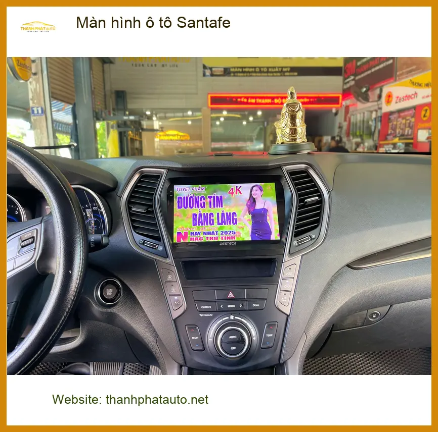 Anh Khang nâng cấp màn hình Santafe tại Cần Giờ vì màn hình zin hay bị đơ ảnh thực tế 3