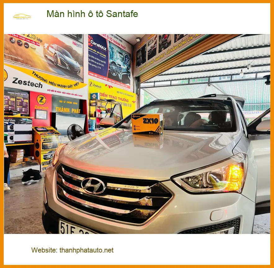 Anh Bảo nâng cấp màn hình ô tô Santafe tại Quận Tân Bình vì màn hình zin thiếu tính năng ảnh thực tế 5