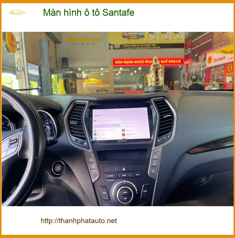 Anh Tuấn Kiệt lắp Màn hình ô tô Santafe tại Quận Tân Phú để nâng cấp tiện ích giải trí