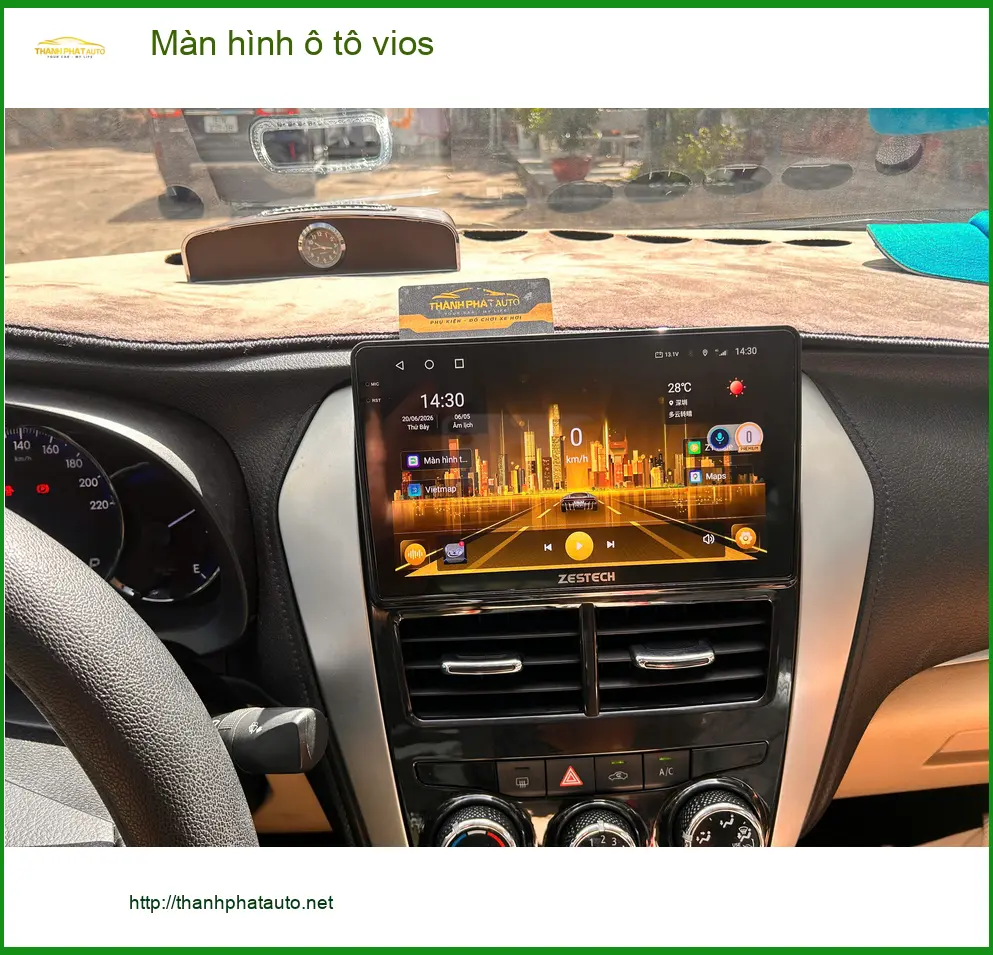 Anh Long lắp màn hình Android cho Toyota Vios tại Cần Giờ để tiện xem bản đồ ảnh thực tế 5