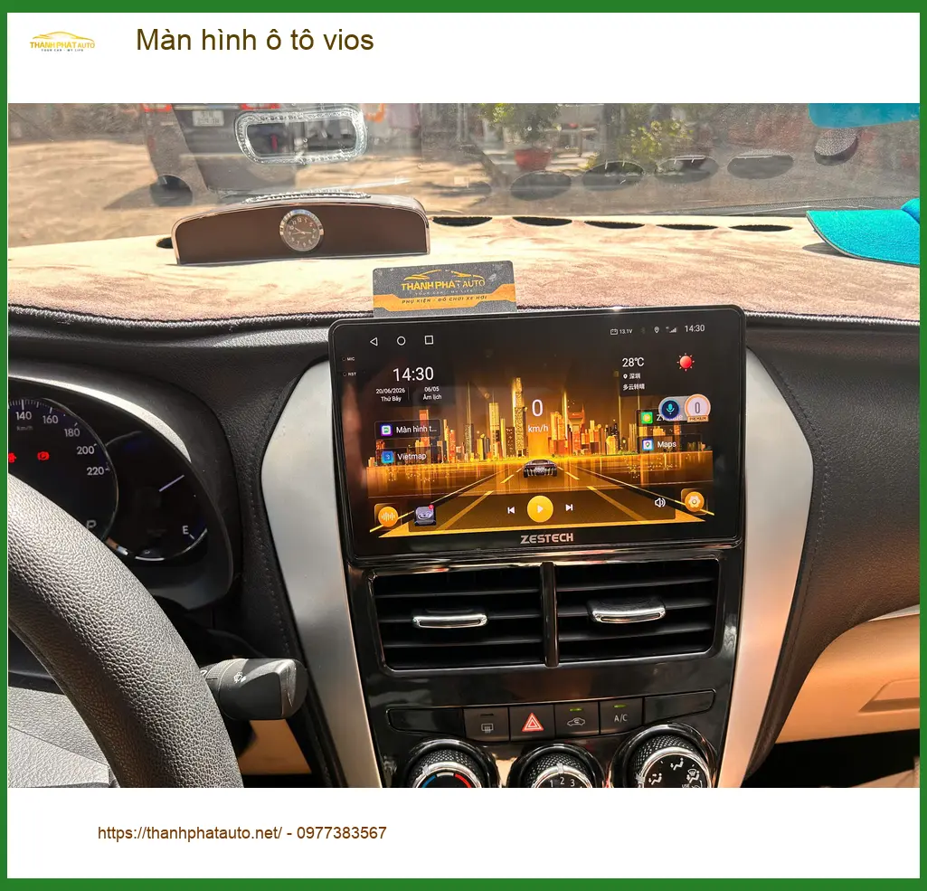 Chị Thảo lắp màn hình ô tô Vios tại Hóc Môn để nâng cấp trải nghiệm lái xe ảnh thực tế 2