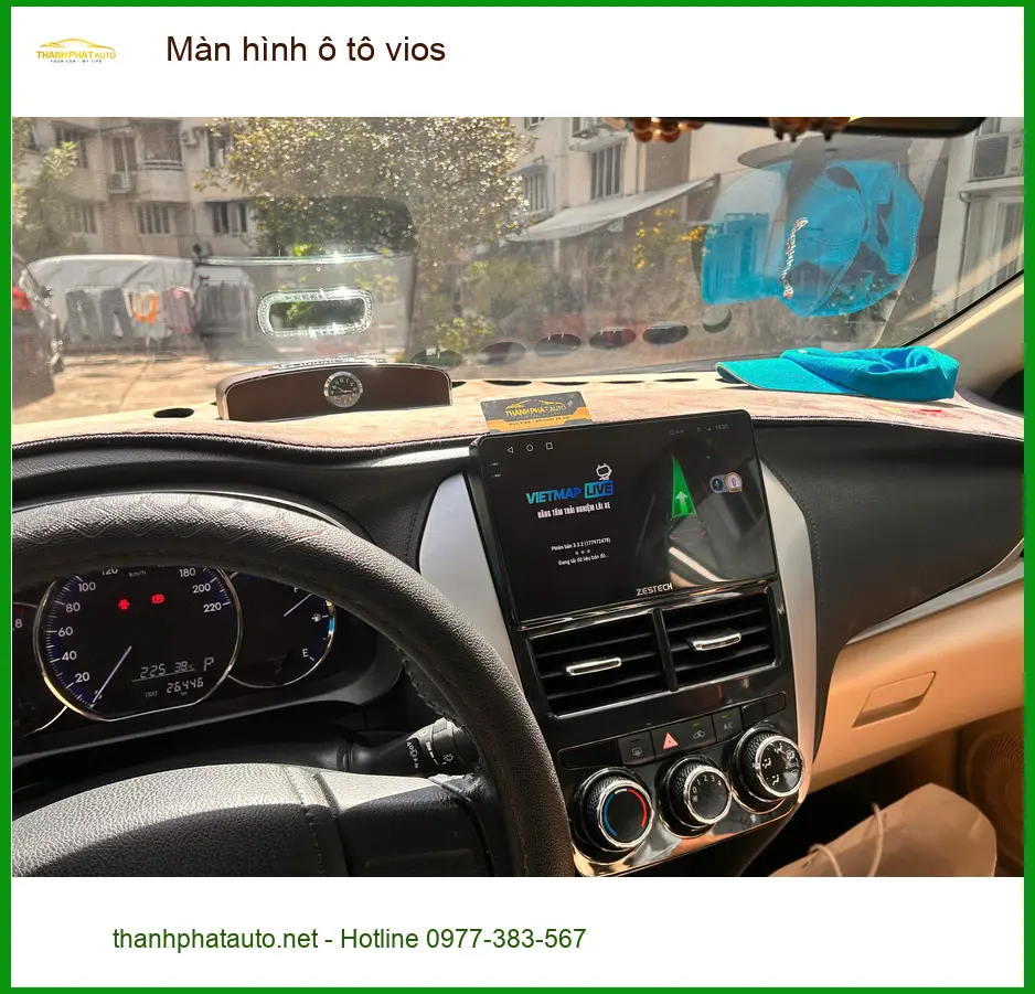 Chị Thảo lắp màn hình ô tô Vios tại Hóc Môn để nâng cấp trải nghiệm lái xe ảnh thực tế 3