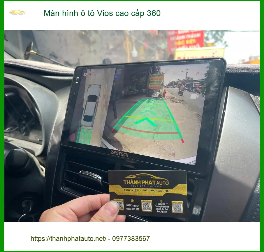 Anh Khang lắp màn hình ô tô Vios cao cấp 360 Quận Tân Phú để lái xe an toàn ảnh thực tế 3