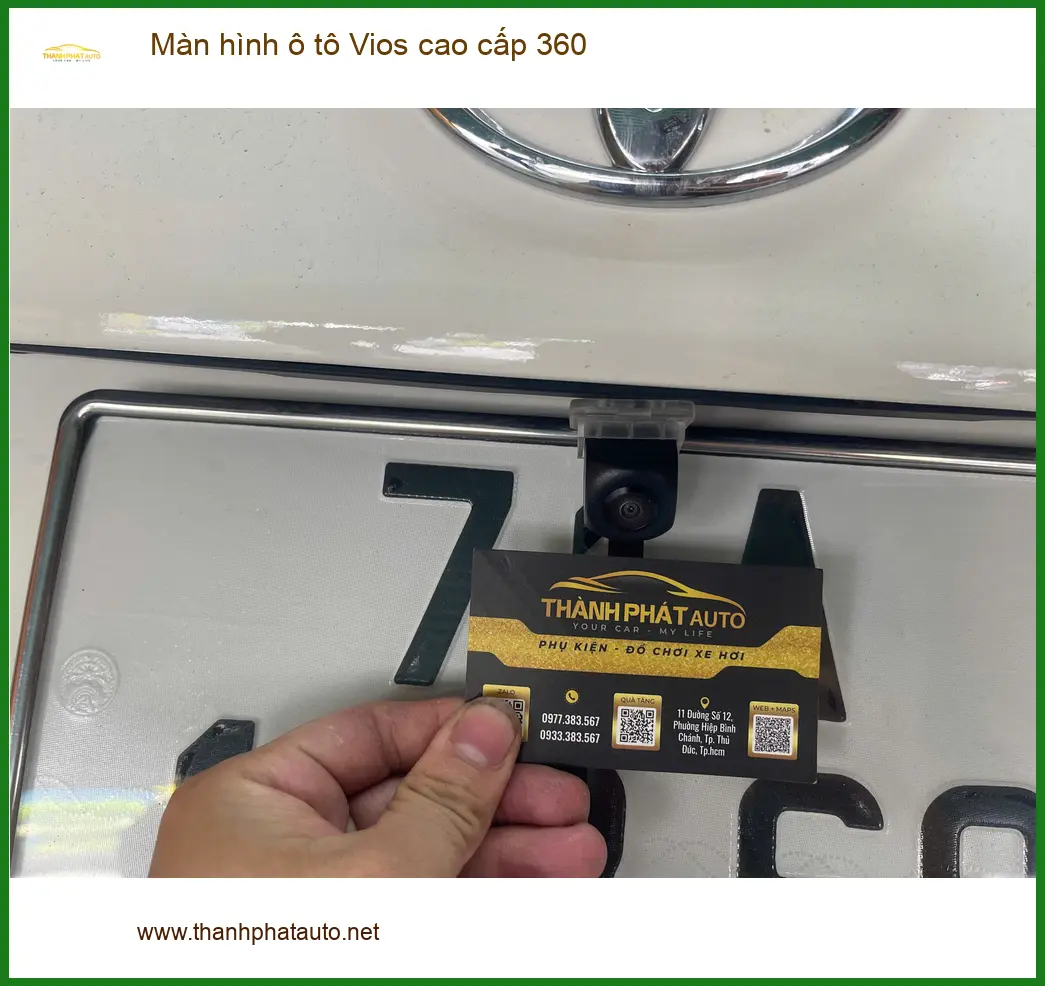 Bác Thanh lắp màn hình ô tô Vios cao cấp 360 tại Quận 2 để tiện quan sát khi lùi ảnh thực tế 3