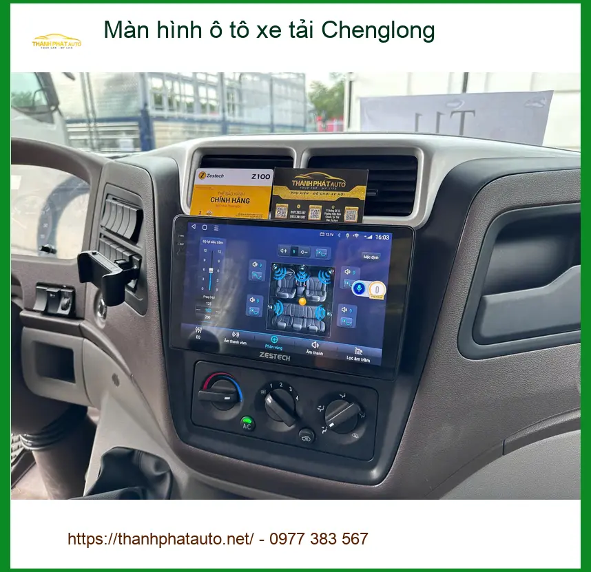 Anh Kiên nâng cấp màn hình ô tô xe tải Chenglong Quận 1 cho tài xế ảnh thực tế 2