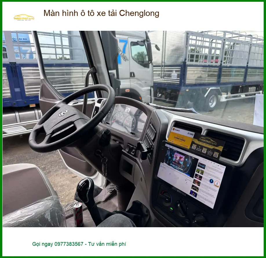 Anh Kiên nâng cấp màn hình ô tô xe tải Chenglong Quận 1 cho tài xế ảnh thực tế 3