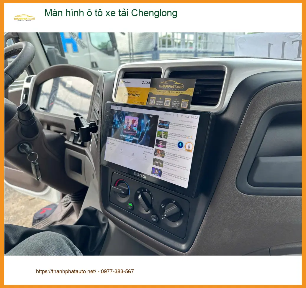 Anh Kiên nâng cấp màn hình ô tô xe tải Chenglong Quận 1 cho tài xế ảnh thực tế 4