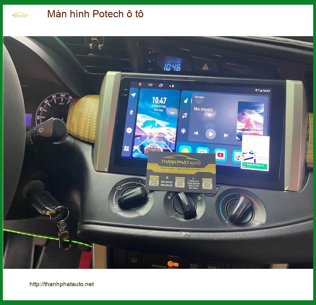 Anh Nhật lắp màn hình Potech ô tô cho Kia K3 tại Thủ Đức vì màn hình zin quá cũ ảnh thực tế 2