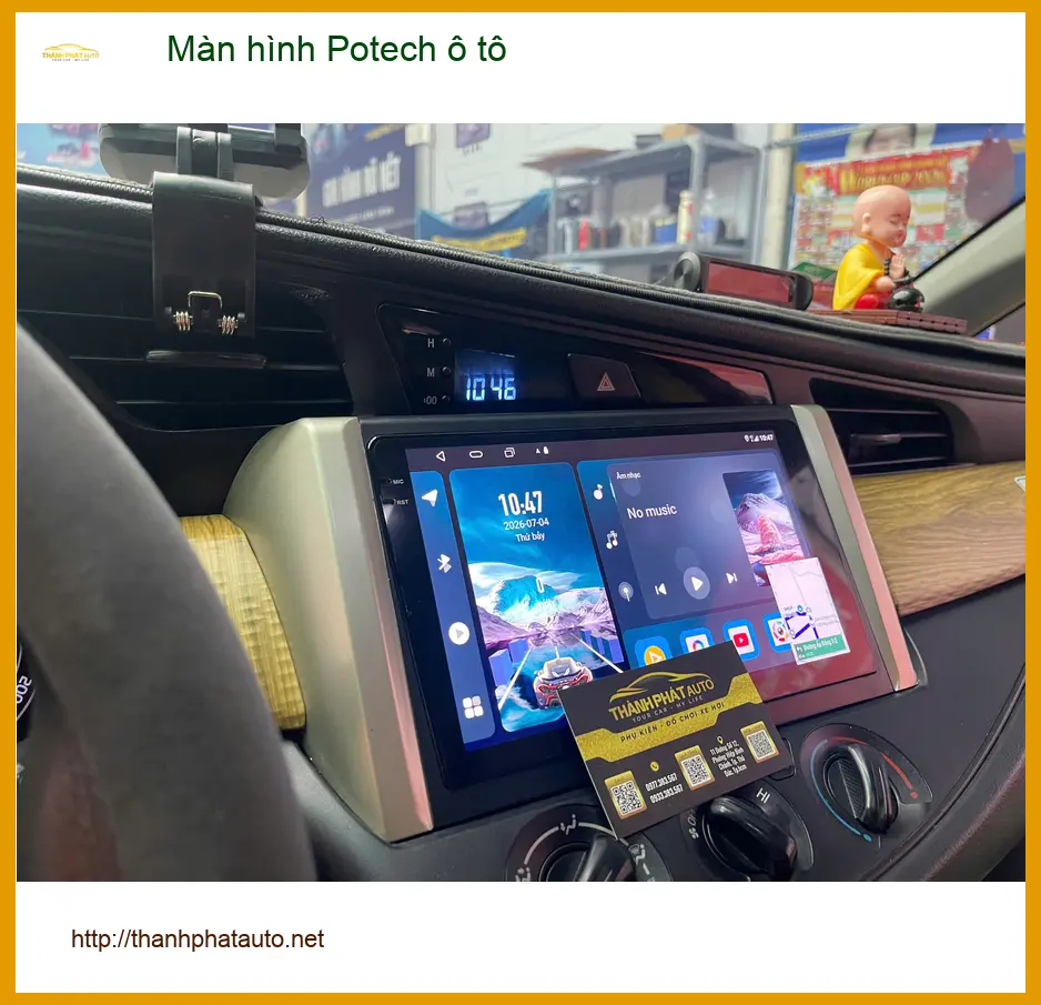 Anh Nhật lắp màn hình Potech ô tô cho Kia K3 tại Thủ Đức vì màn hình zin quá cũ ảnh thực tế 4
