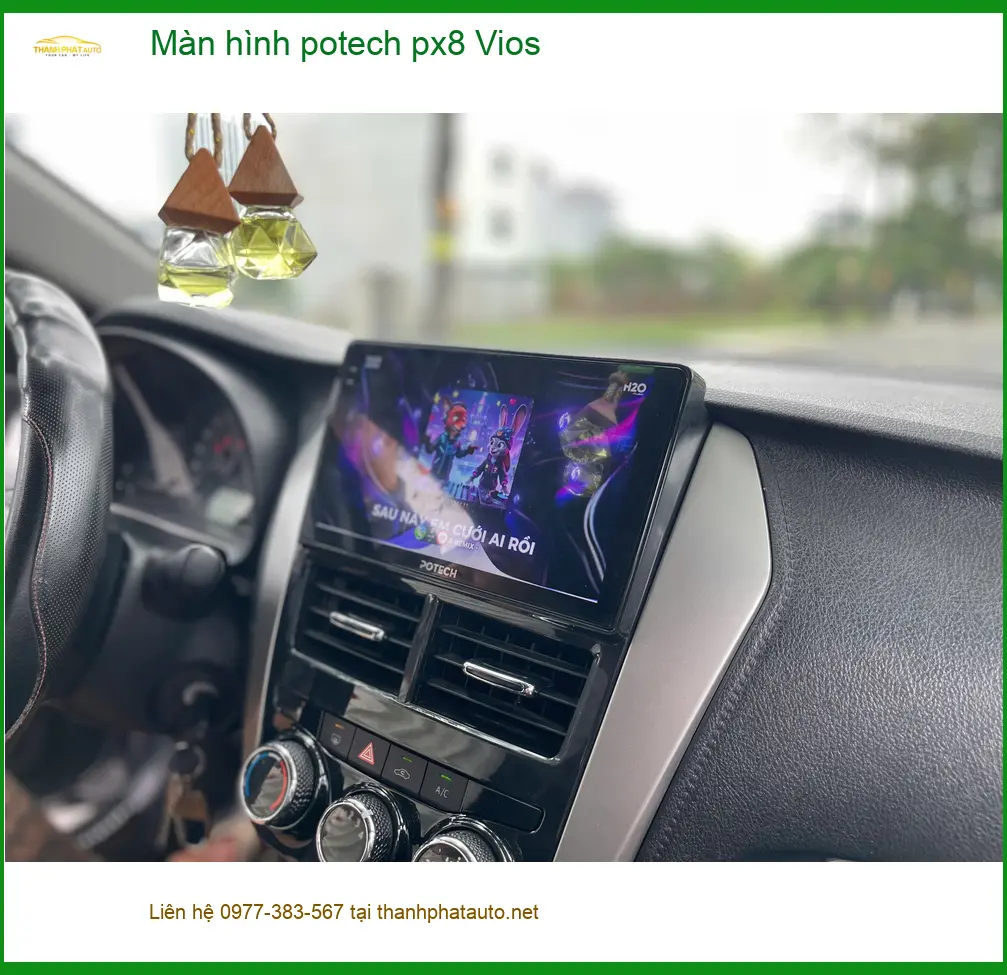 Anh Kiên lắp màn hình Potech PX8 cho Vios tại Thủ Đức để trải nghiệm tốt hơn