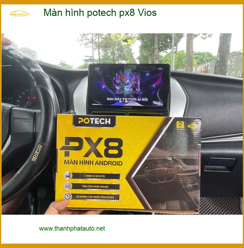 Anh Kiên lắp màn hình Potech PX8 cho Vios tại Thủ Đức để trải nghiệm tốt hơn ảnh thực tế 2