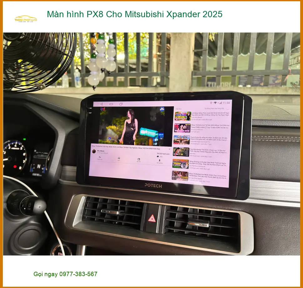 Anh Hưng nâng cấp màn hình PX8 cho Mitsubishi Xpander 2025 tại Quận 8 để tận hưởng tiện ích ảnh thực tế 3