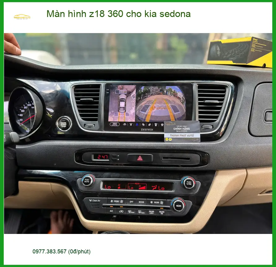 Anh Vỹ lắp màn hình Z18 360 cho Kia Sedona tại Củ Chi vì màn hình zin đã cũ ảnh thực tế 2