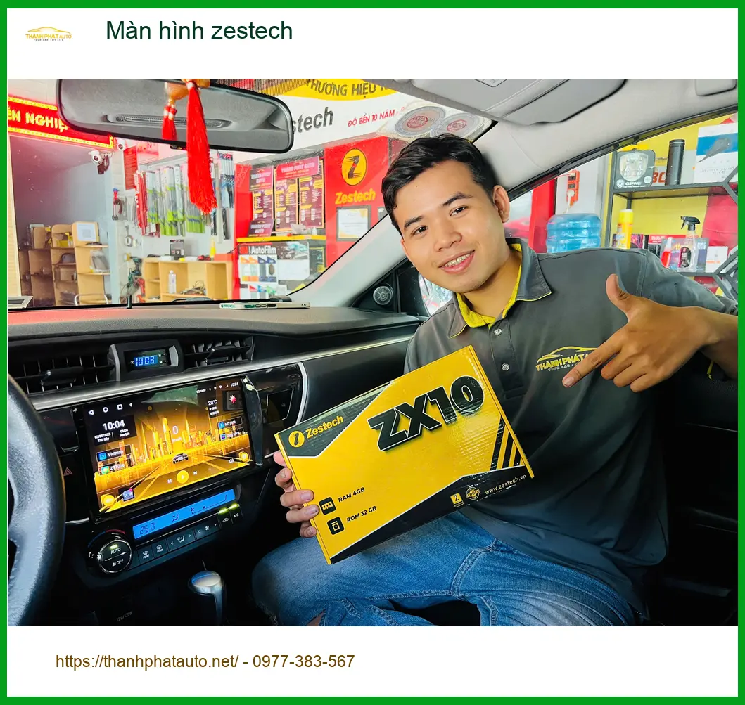 Anh Tấn nâng cấp Màn hình Zestech cho Hyundai SantaFe tại Quận 7