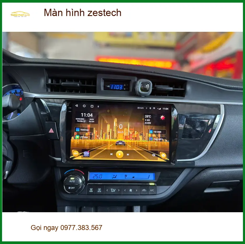 Anh Tấn nâng cấp Màn hình Zestech cho Hyundai SantaFe tại Quận 7 ảnh thực tế 4