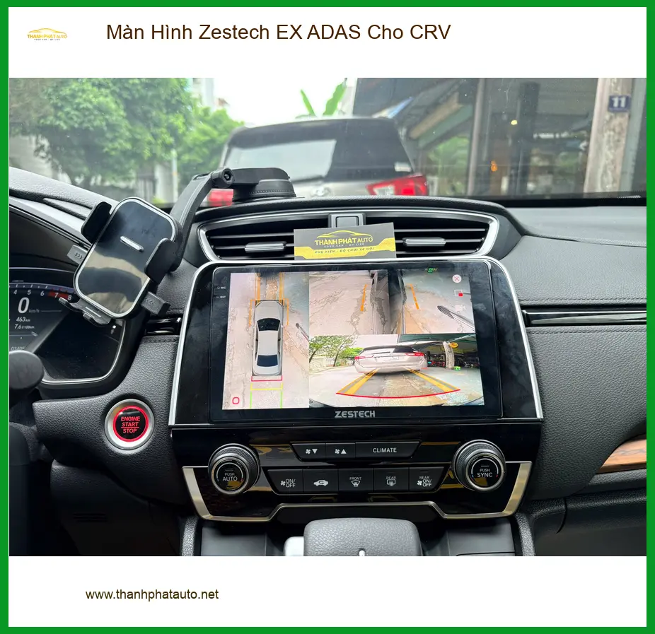 Anh Khải lắp Màn Hình Zestech EX ADAS cho CRV tại Quận 3 vì muốn lái xe an toàn hơn