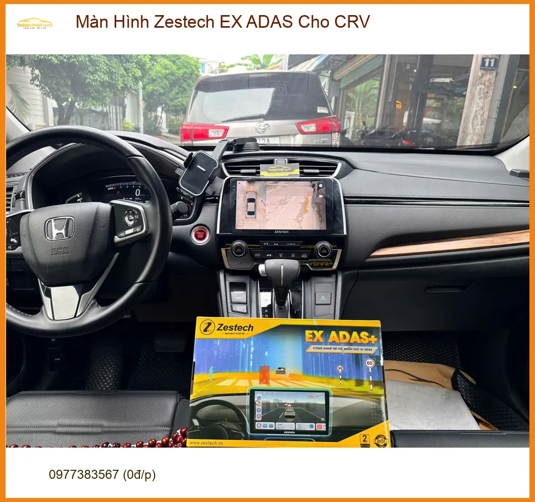 Chị Mai Phương lắp Màn Hình Zestech EX ADAS cho CRV tại Quận 10 ảnh thực tế 4