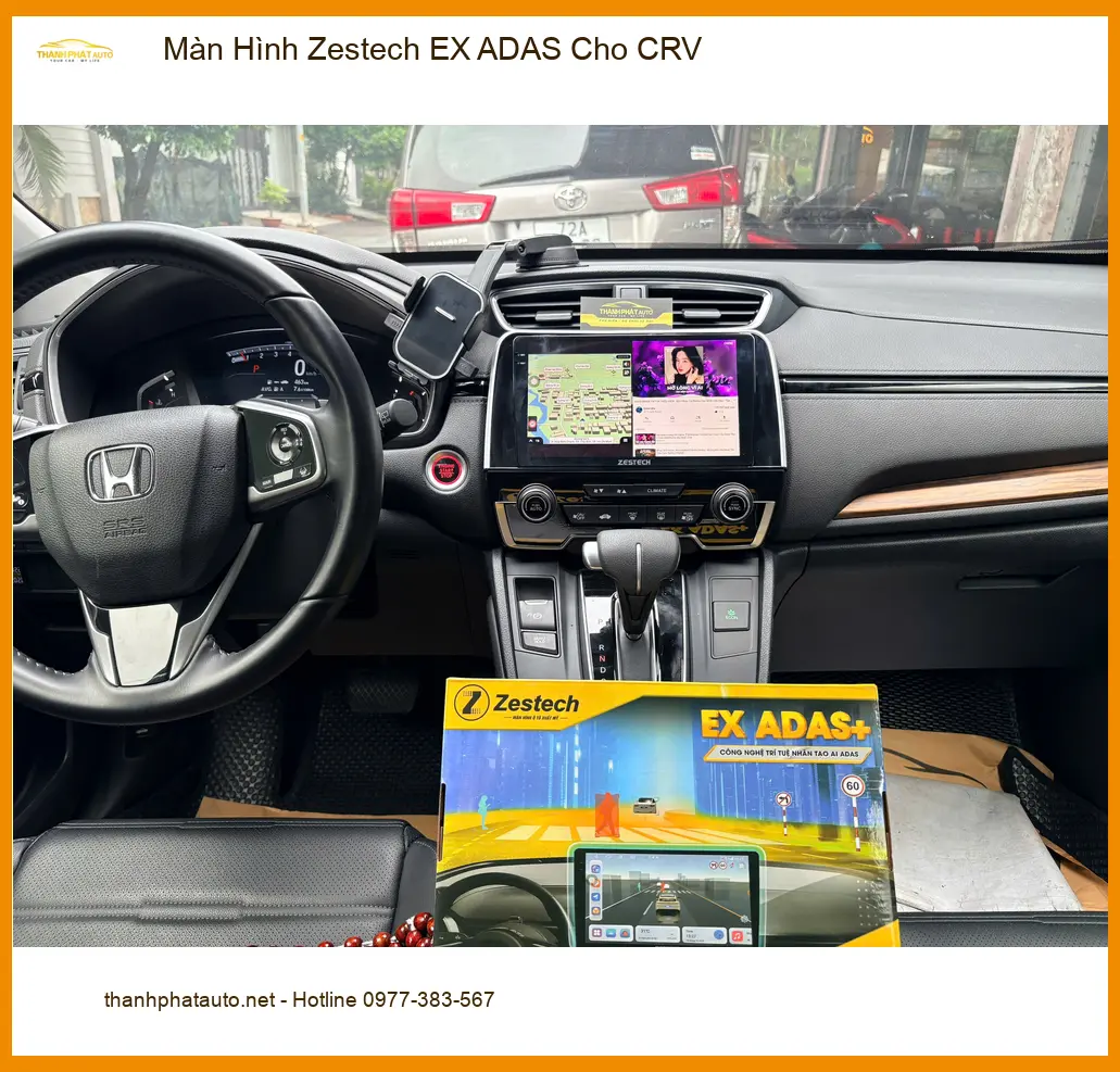 Chị Mai Phương lắp Màn Hình Zestech EX ADAS cho CRV tại Quận 10 ảnh thực tế 5