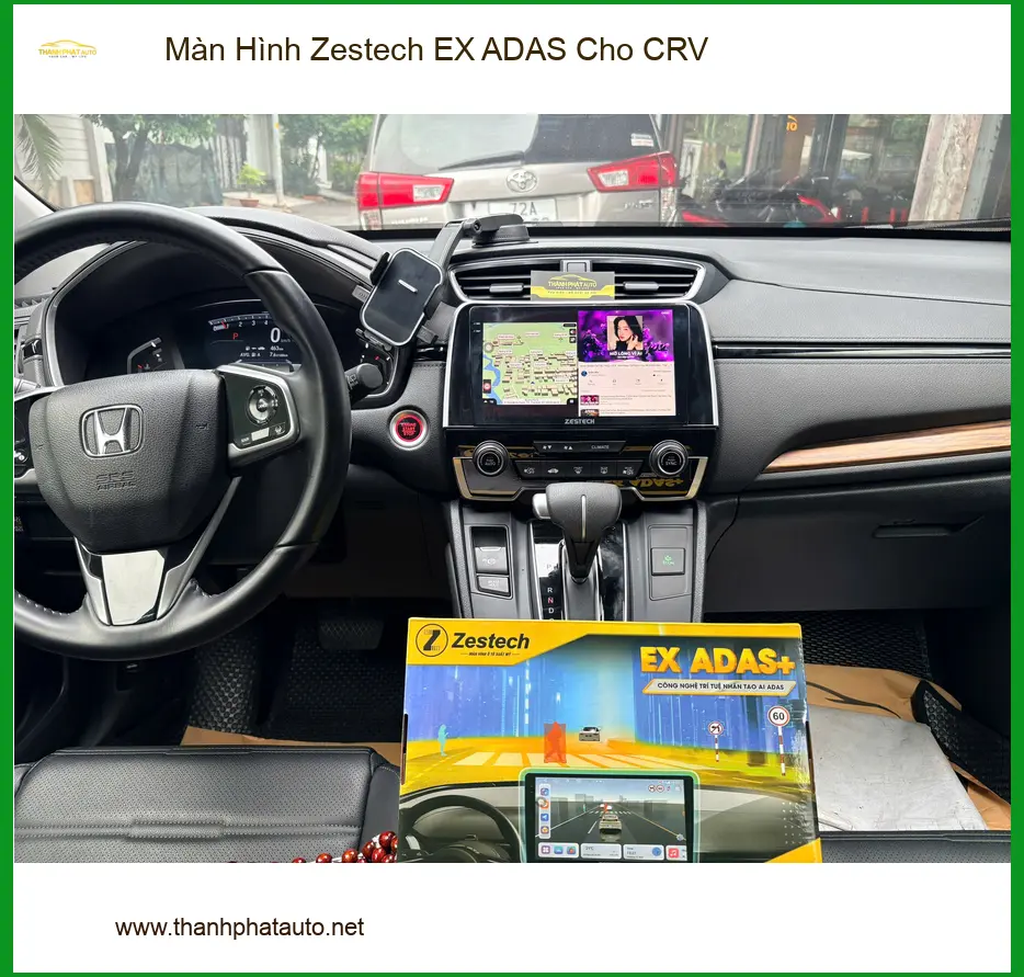 Anh Phi lắp Màn Hình Zestech EX ADAS cho CRV tại Quận Tân Phú để hành trình thêm an tâm ảnh thực tế 2
