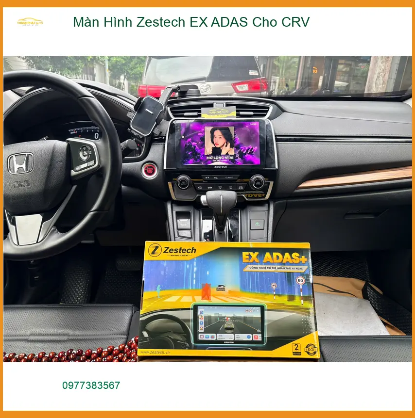 Anh Phi lắp Màn Hình Zestech EX ADAS cho CRV tại Quận Tân Phú để hành trình thêm an tâm ảnh thực tế 3