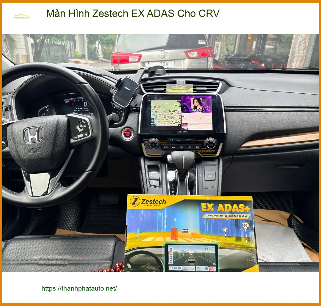 Chú Minh lắp Màn Hình Zestech EX ADAS Cho CRV tại Phú Nhuận để lái xe an toàn ảnh thực tế 3