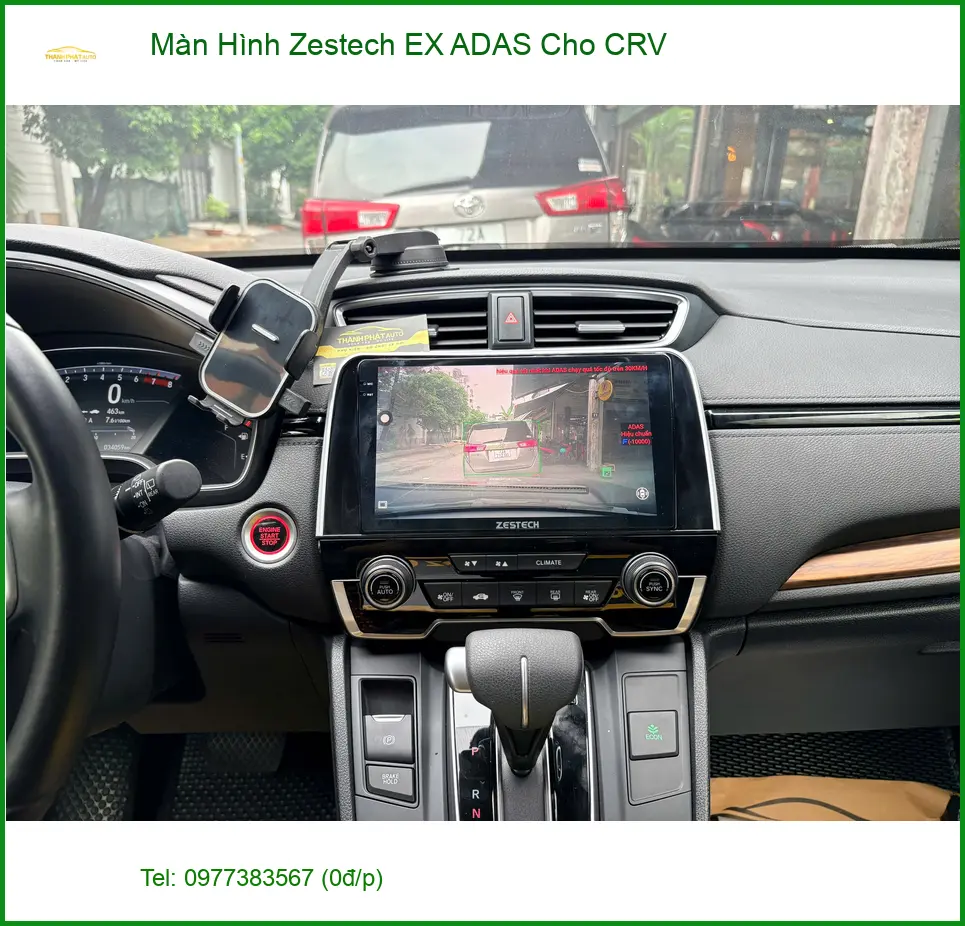 Chú Minh lắp Màn Hình Zestech EX ADAS Cho CRV tại Phú Nhuận để lái xe an toàn ảnh thực tế 4