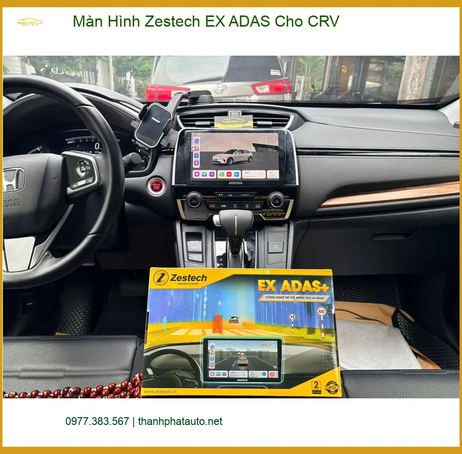 Anh Phi lắp Màn Hình Zestech EX ADAS cho CRV tại Quận Tân Phú để hành trình thêm an tâm ảnh thực tế 5