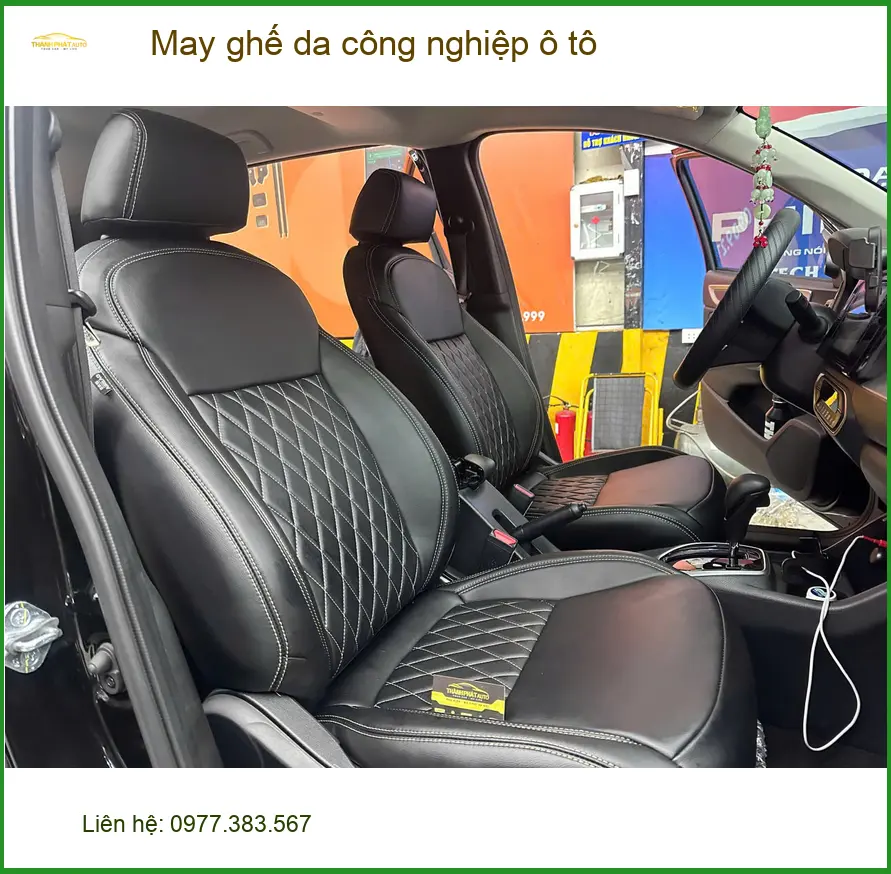 Chị Hằng bọc lại ghế da công nghiệp cho Kia Sorento ở Quận 12 ảnh thực tế 5