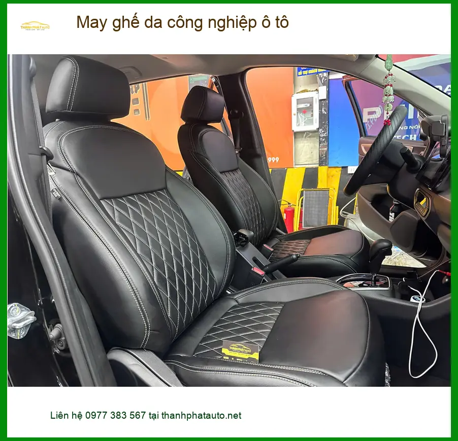 Anh Tấn may ghế da công nghiệp ô tô Hyundai Accent ở Hóc Môn