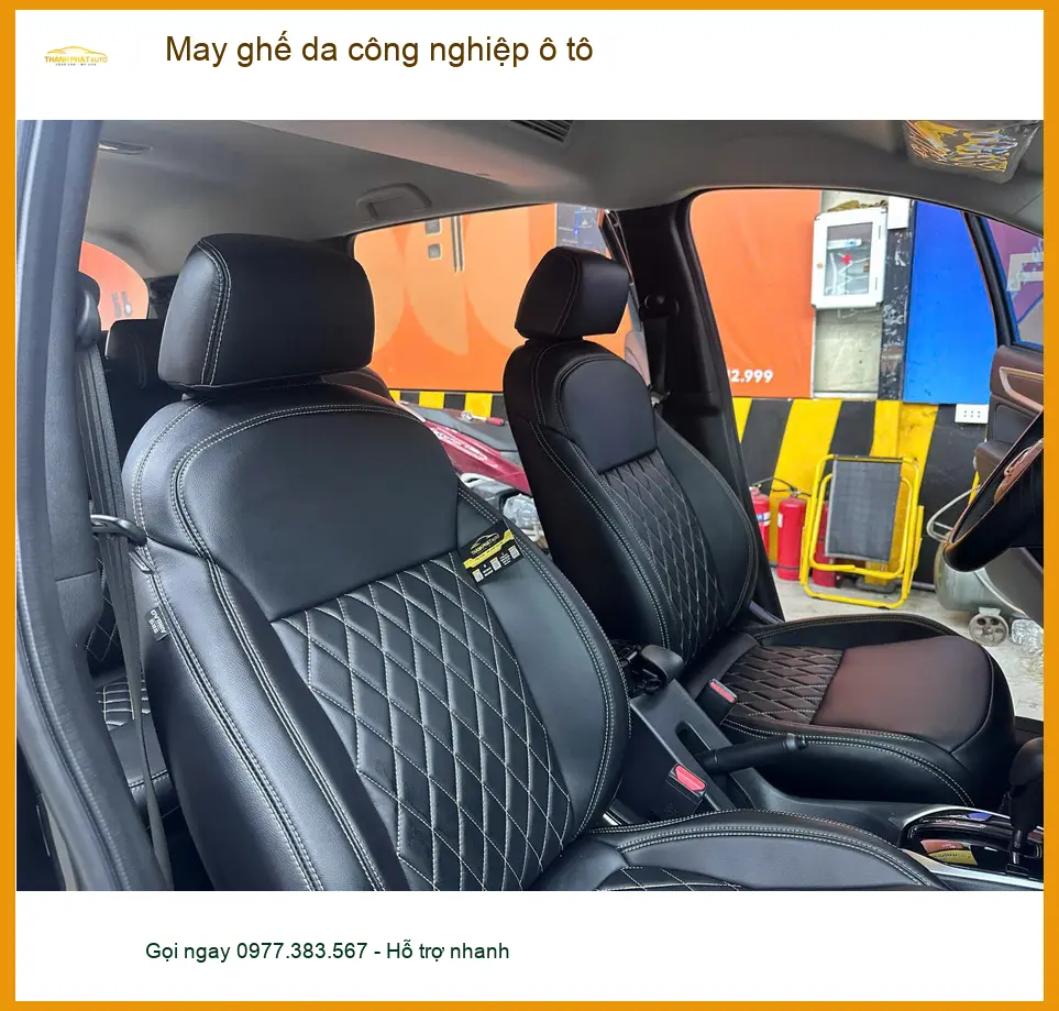 Anh Tấn may ghế da công nghiệp ô tô Hyundai Accent ở Hóc Môn ảnh thực tế 2